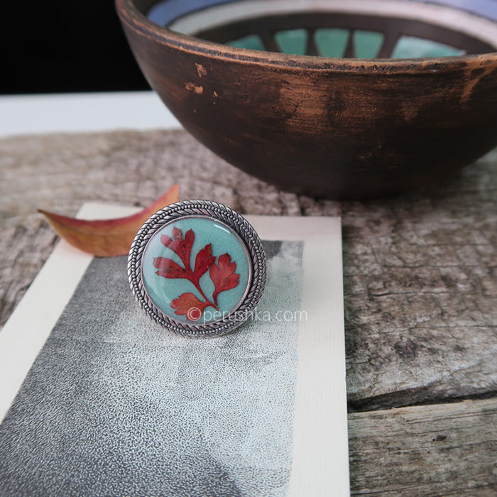 Red leaf ring - Image 5