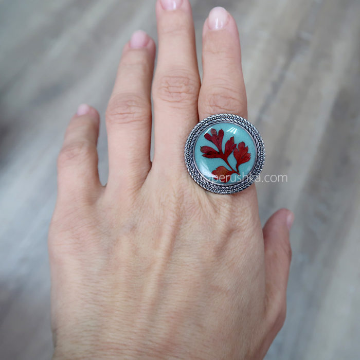 Red leaf ring - Image 4