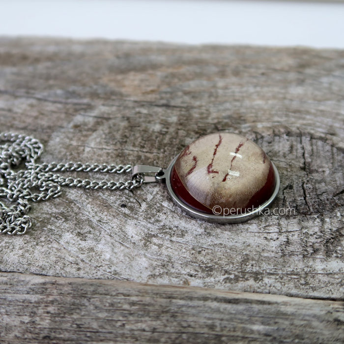 Bordeaux-silver necklace - Image 2