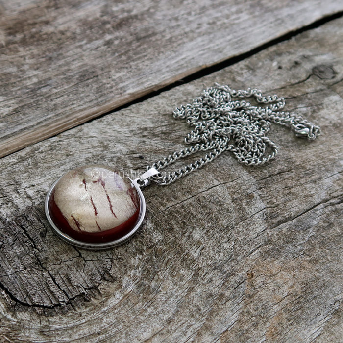 Bordeaux-silver necklace - Image 3