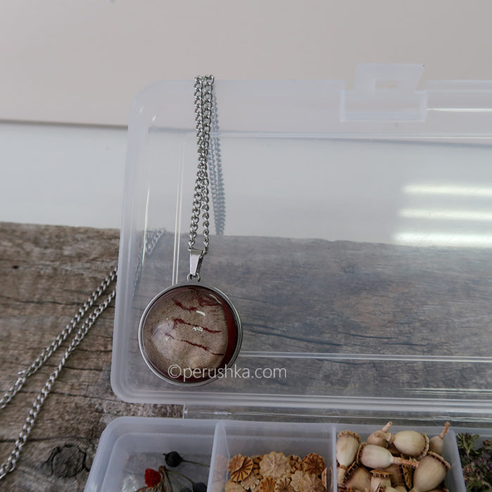 Bordeaux-silver necklace - Image 5