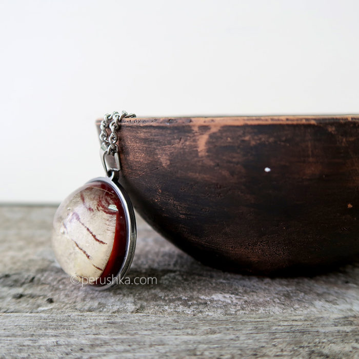 Bordeaux-silver necklace - Image 7