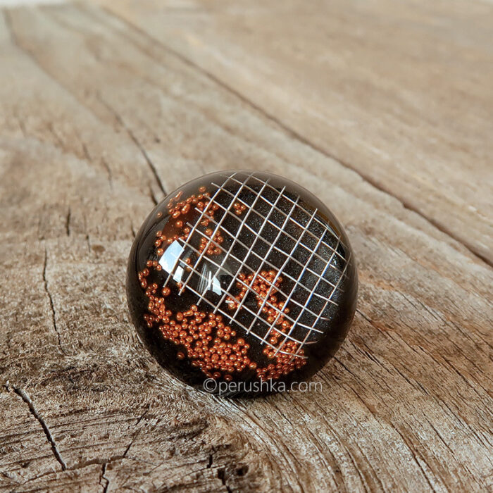Orange, black & wire